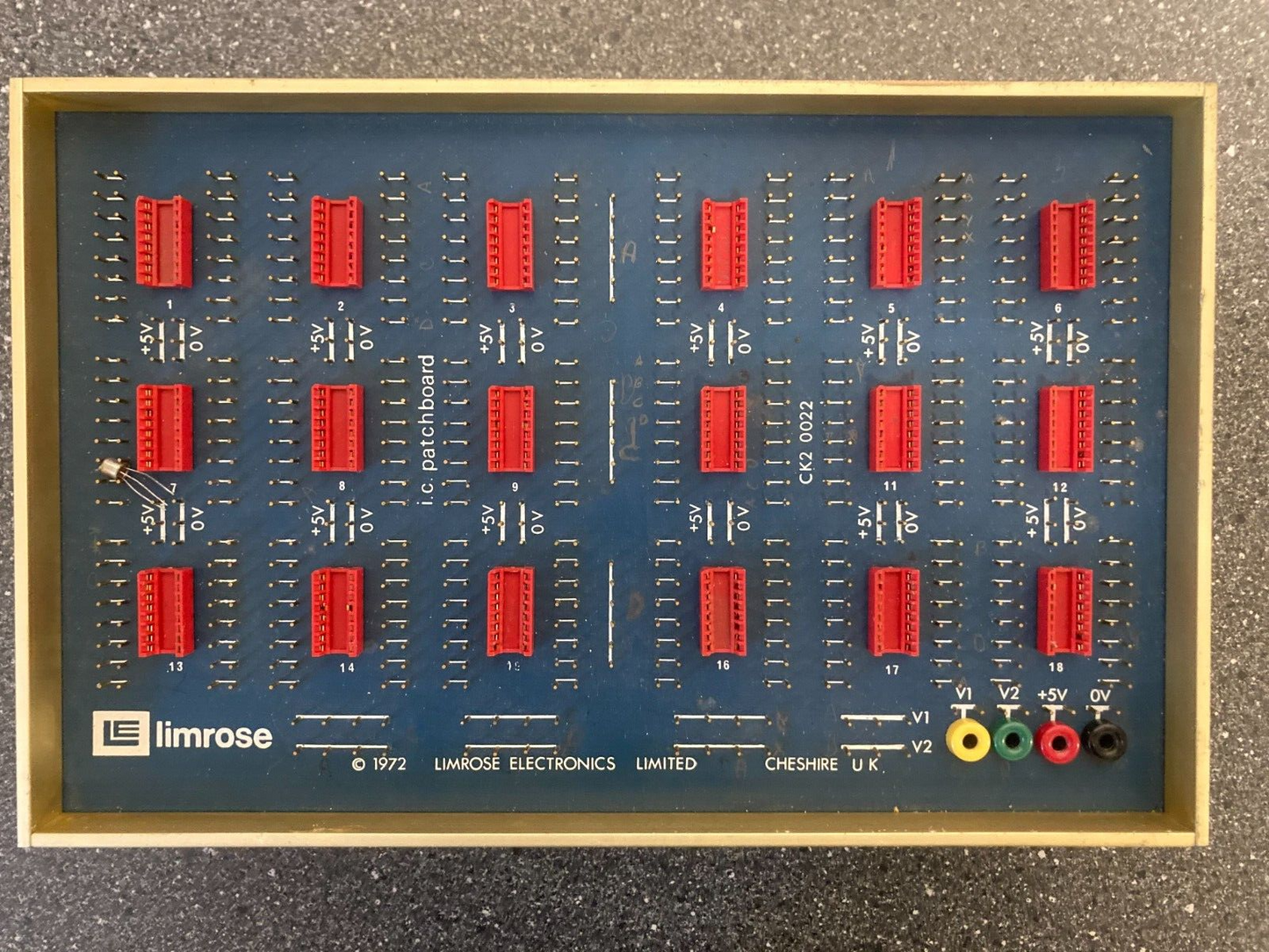 1972 Limrose Electronics IC Patchboard Model CK2 0022, Vintage Electronics
