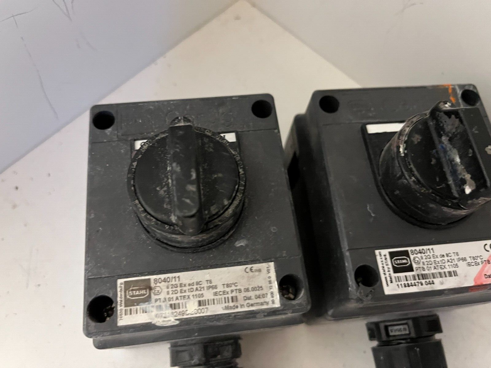 2x R. STAHL 8040/11 Explosion-Proof Rotary Switches - 500V AC - IP66 - Used