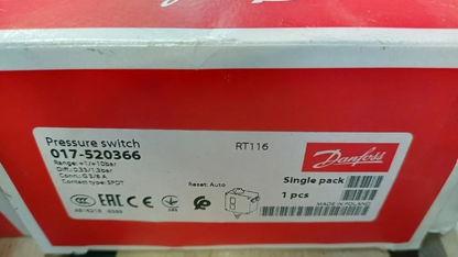 Danfoss 017-520366 RT116 Pressure Switch IP66 Industrial & Marine Use Brand New