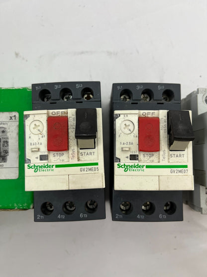 Schneider Electric GV2ME05, GV2ME07 Motor Circuit Breakers & 23360 RCCB Bundle