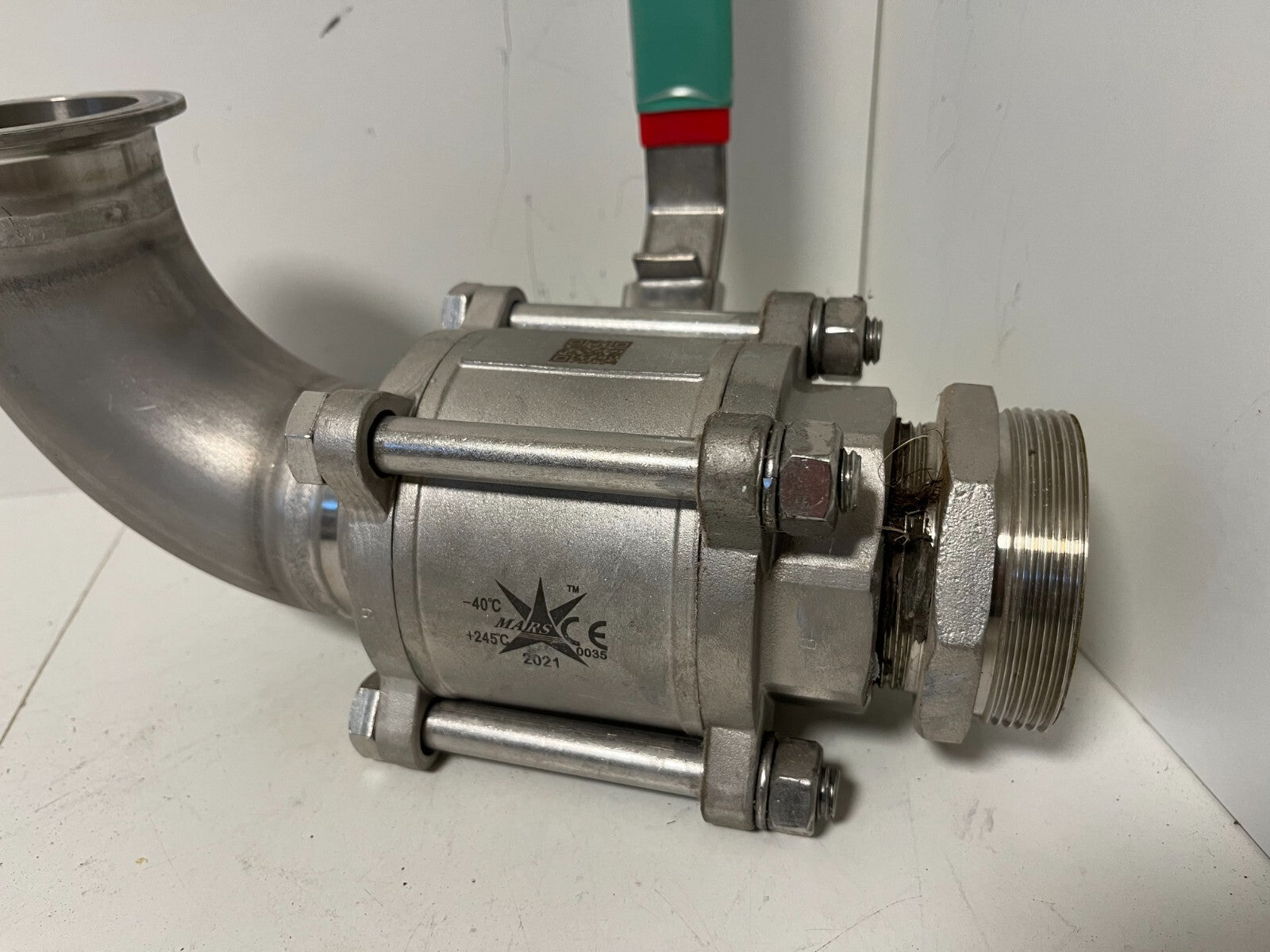 Stainless Steel Ball Valve DN50 PN63 MARS 90° Elbow Used PN 63 -40°C to +245°C