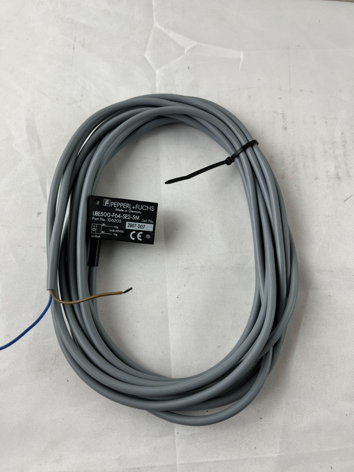 Pepperl+Fuchs UBE500-F64-SE2-5M NEW Ultrasonic Sensor 500mm 106203 Germany