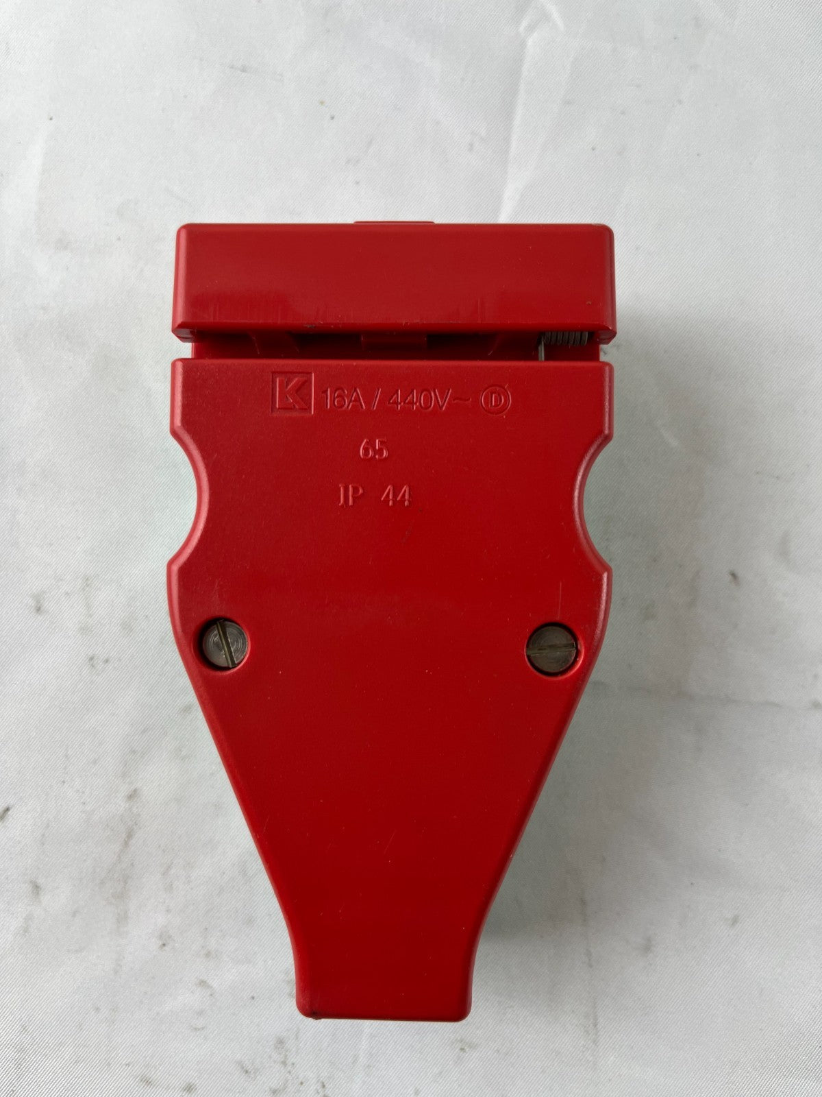 Lauritz Knudsen LK 16A 440V IP44 Industrial Plug Connector Red Used Spare
