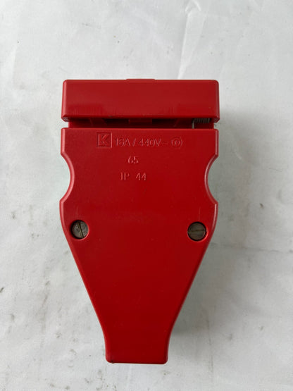 Lauritz Knudsen LK 16A 440V IP44 Industrial Plug Connector Red Used Spare