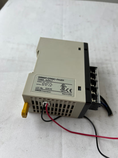 Omron CPM2C-PA201 Power Supply 100–240V AC to 24V DC 0.6A for PLC Used Spare