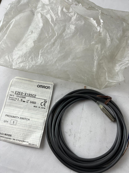 Omron E2EG-X1R5C2 Proximity Switch 12-24VDC 1.5mm 2m Cable New Spare Unit