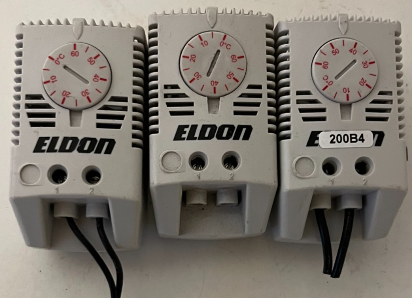 Lot 3x Eldon Enclosure Thermostat 0–60°C Cabinet Temperature Controller Used