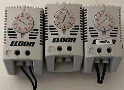 Lot 3x Eldon Enclosure Thermostat 0–60°C Cabinet Temperature Controller Used