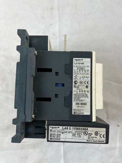 Schneider Electric LC1D150 Contactor 150A 3-Pole Power Contactor LA9D115603/604