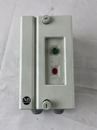 Allen-Bradley 140-MN-0630 Manual Motor Starter 4–6.3A 3-Pole in Enclosure Used