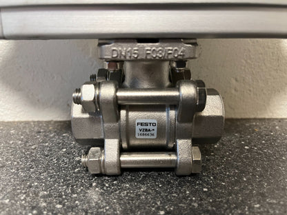 Festo VZBA-1/2"-GG-63-T-22 Pneumatic Ball Valve Actuator Assembly, Stainless