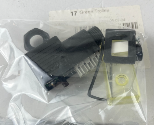 Lutze LVER-V12-5709 DIN 43650 Solenoid Valve Connector 24V DC 2A w/ Suppressor