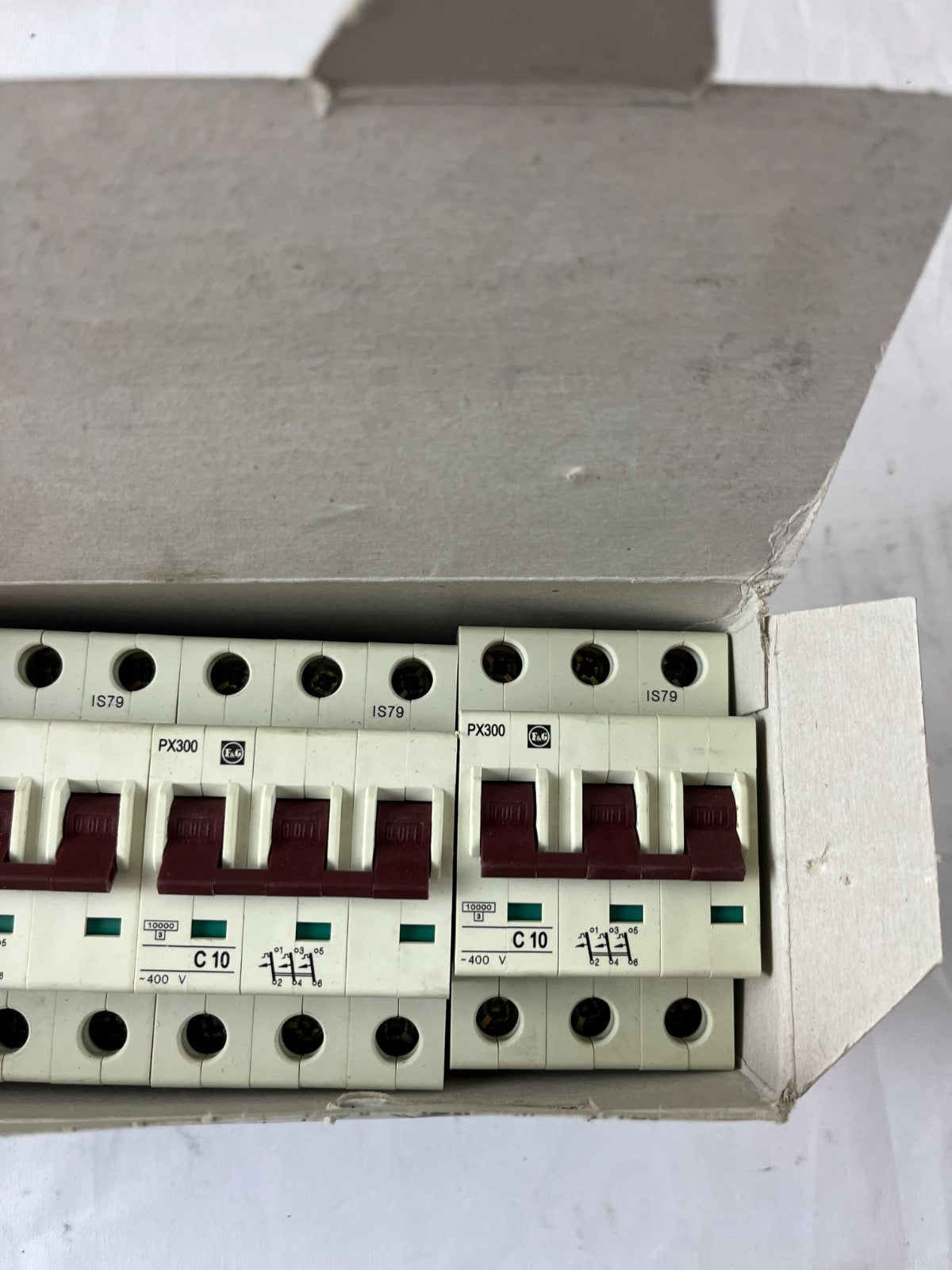 Felten & Guilleaume PX300 C10A 3‑Pole 400V 10kA Miniature Circuit Breaker Lot 3x