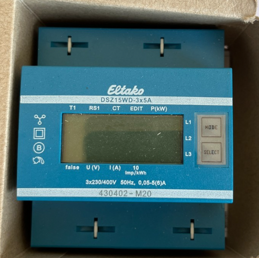 Eltako DSZ15WD-3x5A MID 3-Phase Energy Meter 3x230/400V New Spare Unit