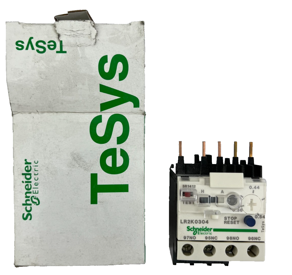 Schneider Electric LR2K0304 TeSys Thermal Overload Relay 0.36-0.54A, New in Box