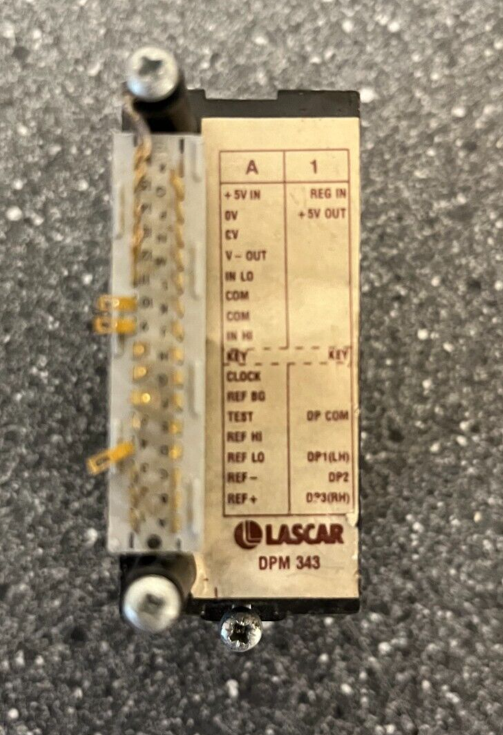 Vintage Lascar DPM 343 Digital Panel Meter - 24 Hour Soak Tested - 1990 QA Date