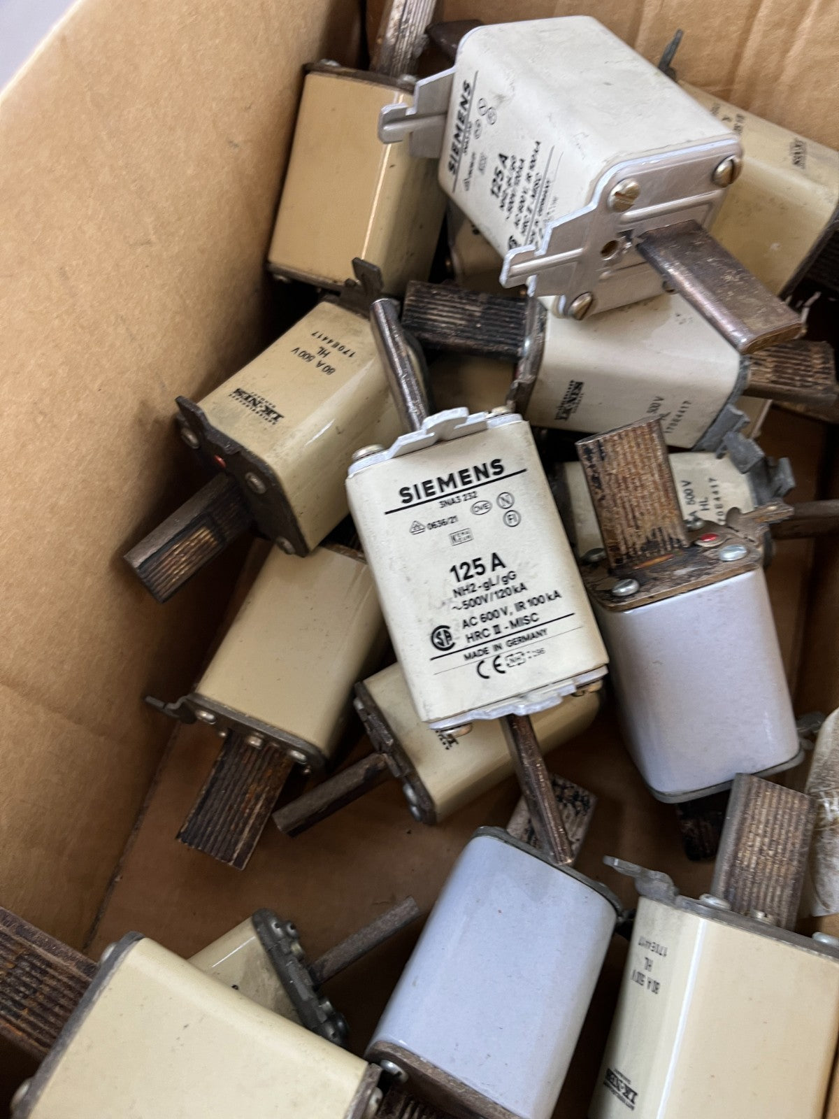 Siemens Teknis NH Fuse Link Lot 80A 125A 500V Used Huge Bundle Spare Parts