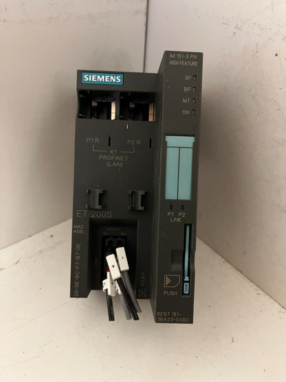 Siemens ET200S IM 151-3 PN 6ES7 151-3BA23-0AB0 High Feature Profinet Used Tested
