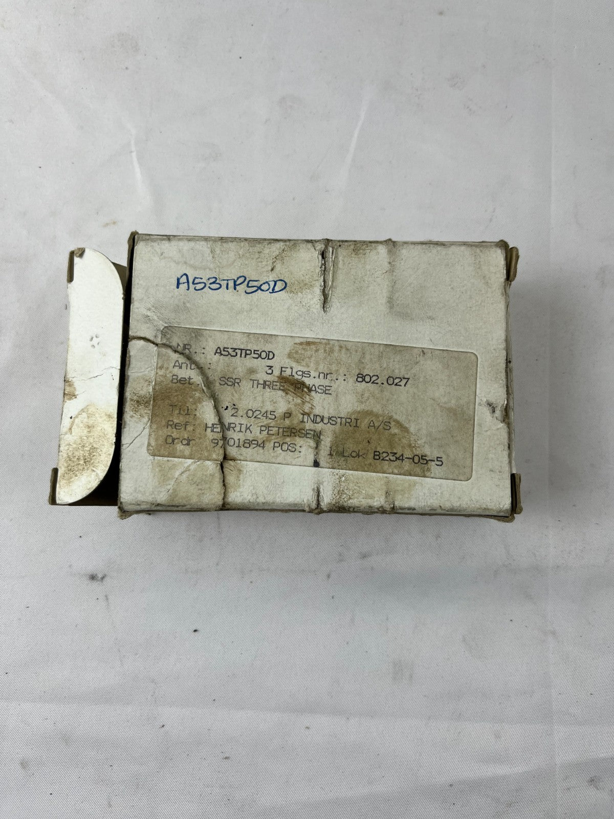 Crydom A53TP50D 3-Phase Solid State Relay 48–530VAC 50A 90–280VAC Input New