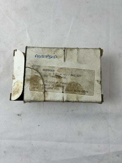 Crydom A53TP50D 3-Phase Solid State Relay 48–530VAC 50A 90–280VAC Input New
