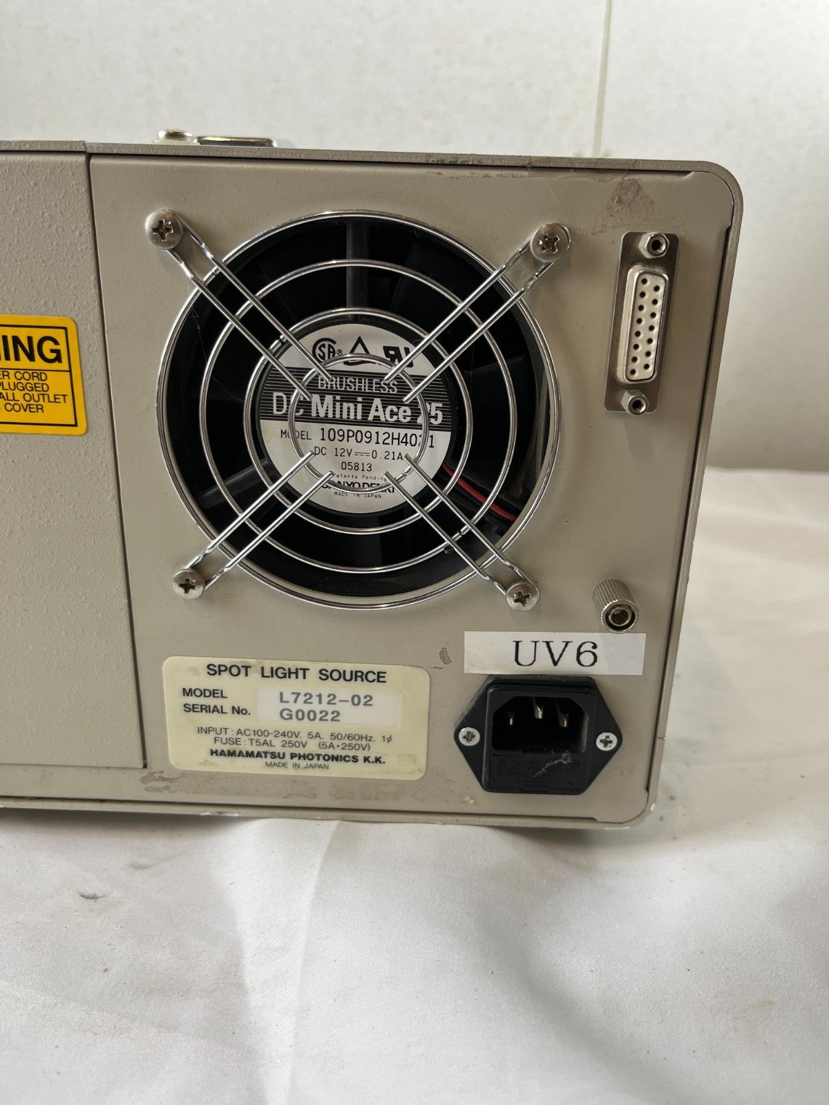 Hamamatsu Photocure 200 UV Spot Light Source L7212-02 UV6 Industrial Used