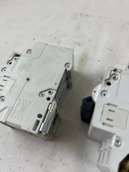 Hager ND206A D6 2P & MC325A C25 3P Circuit Breaker Lot 2pcs 400V Used Spares