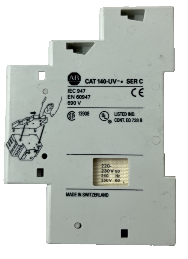 Allen Bradley 140-UV Series C Undervoltage Release 220-240V Used Spare Unit