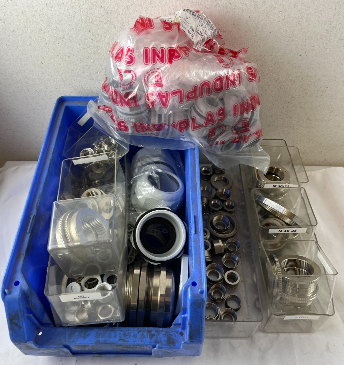 Induplas Cable Glands Adapters PG16 M40 M50 Stainless Mixed Lot Used Spares