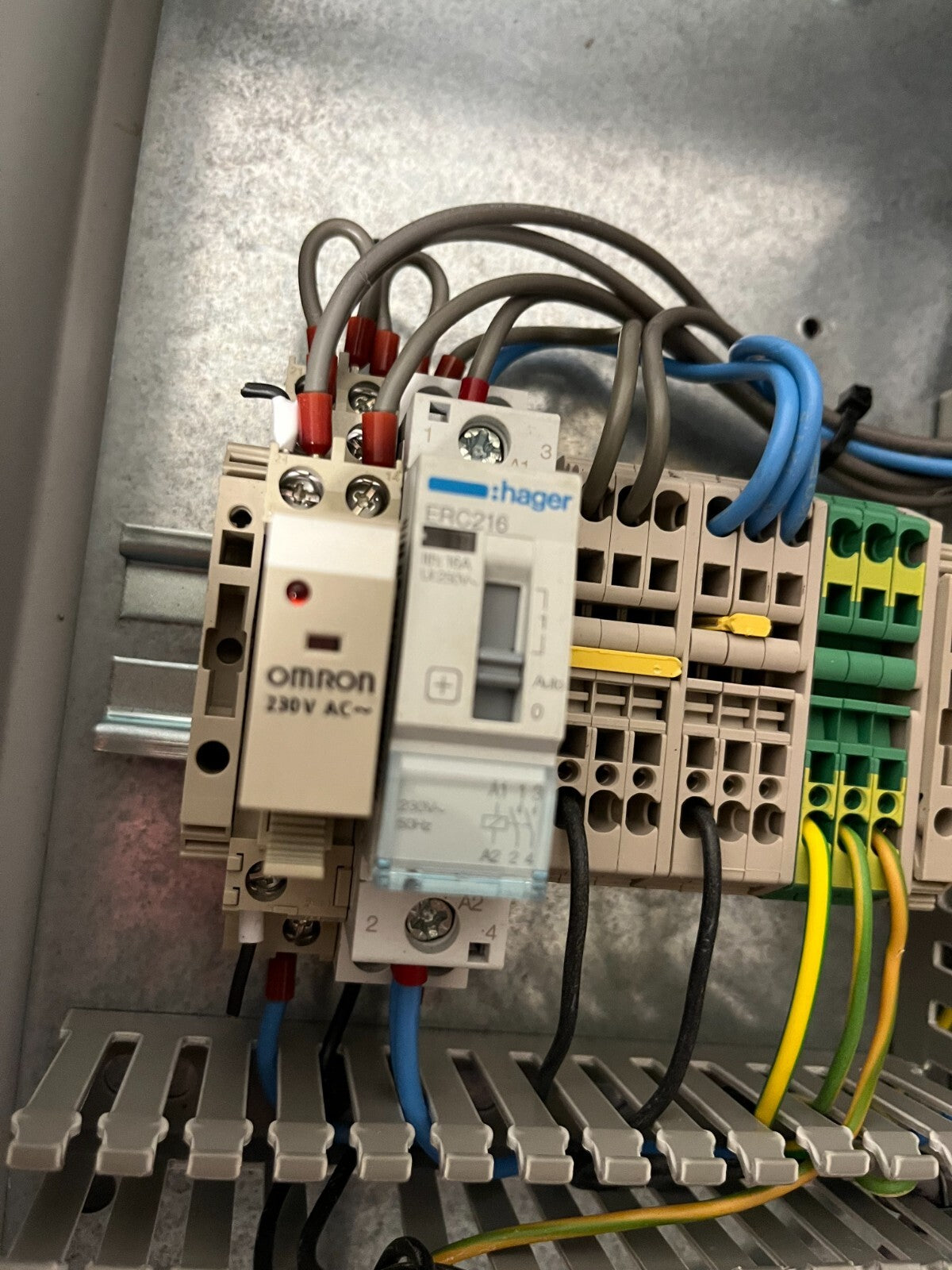 Industrial Control Panel w/ Omron H3CR Timer, Hager ERC216, Rittal Enclosure