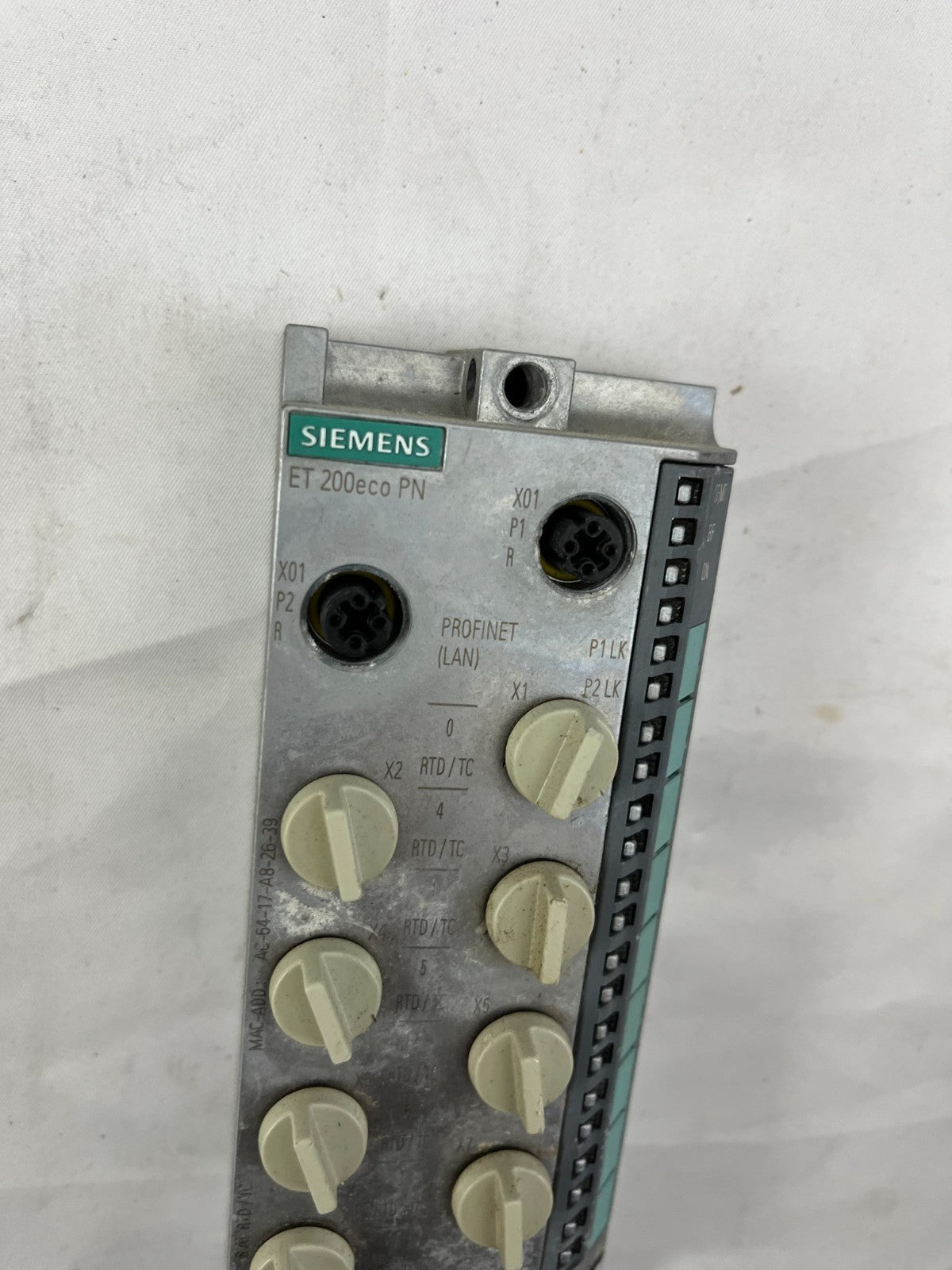 Siemens ET200eco PN Analog Input Module 8AI RTD/TC 144-6KD50-0AB0 IP67 Used