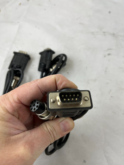 Serial RS232 9‑Pin D‑Sub To 8‑Pin Circular Cable Lot Of 3 New Spare Units