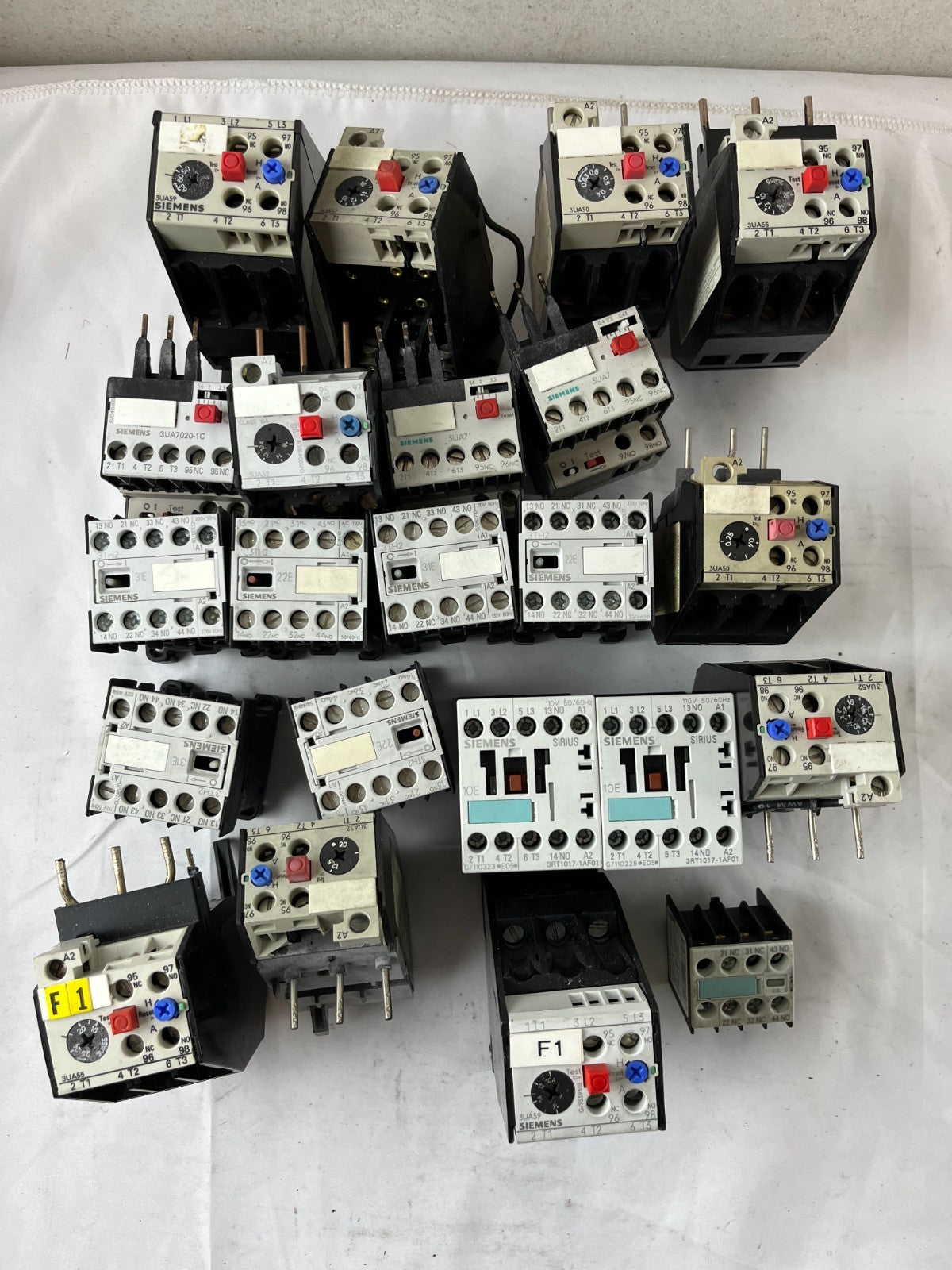 Siemens 3UA Series Thermal Overload Relay Mixed Lot Approx 30pcs Used Spares