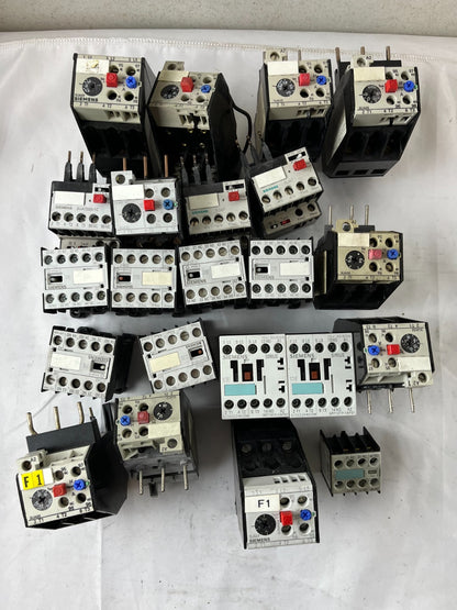 Siemens 3UA Series Thermal Overload Relay Mixed Lot Approx 30pcs Used Spares