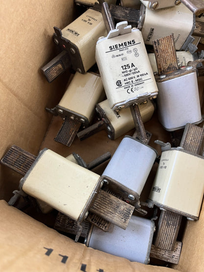 Siemens Teknis NH Fuse Link Lot 80A 125A 500V Used Huge Bundle Spare Parts