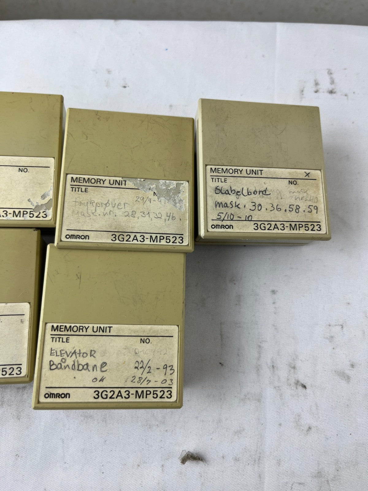 Omron 3G2A3-MP523 Memory Unit Lot of 5 PLC Modules Used Spare Units