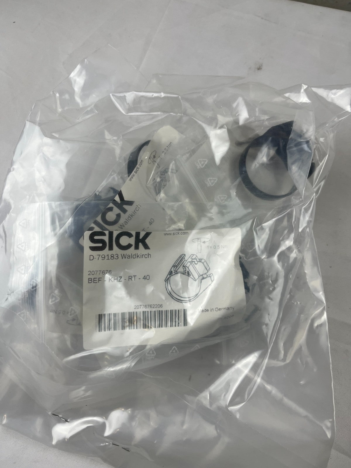 Lot 5× SICK BEF‑KHZ‑RT‑40 Cylinder Sensor Mounting Brackets 40 mm Round Body