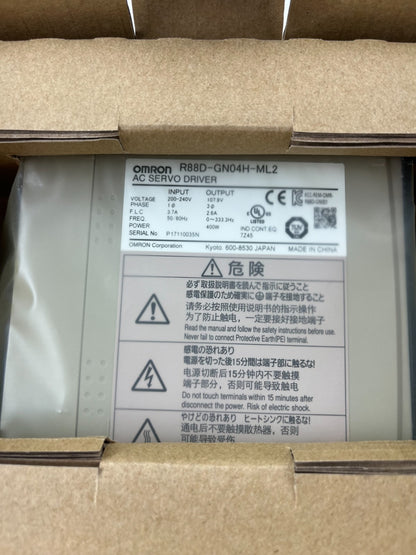 Omron R88D-GN04H-ML2 AC Servo Driver 400W 200–240V 1-Phase New in Box