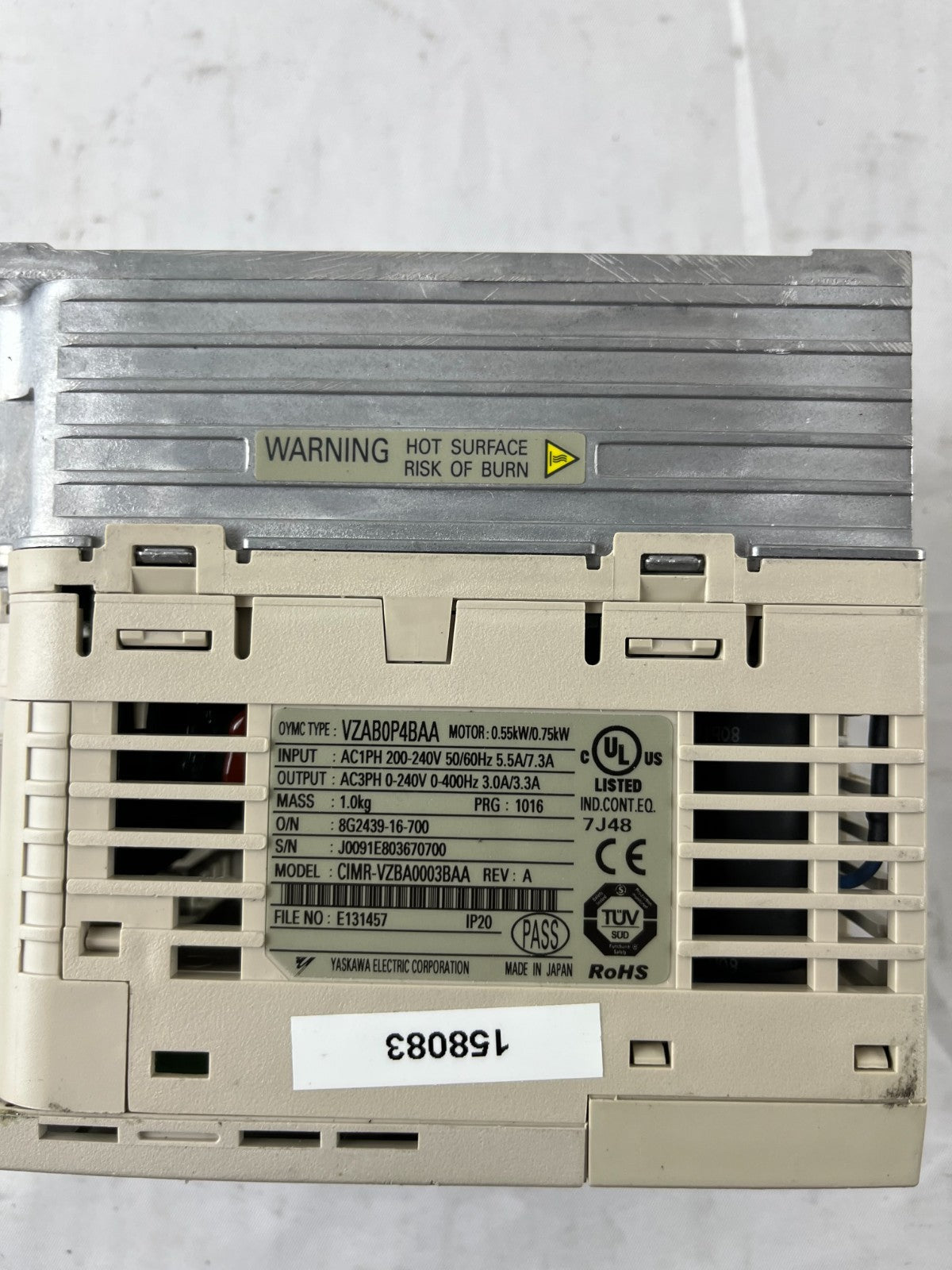 Omron V1000 CIMR-VZAB0P4BAA Inverter Drive 0.55kW 200–240V 1-Phase Used