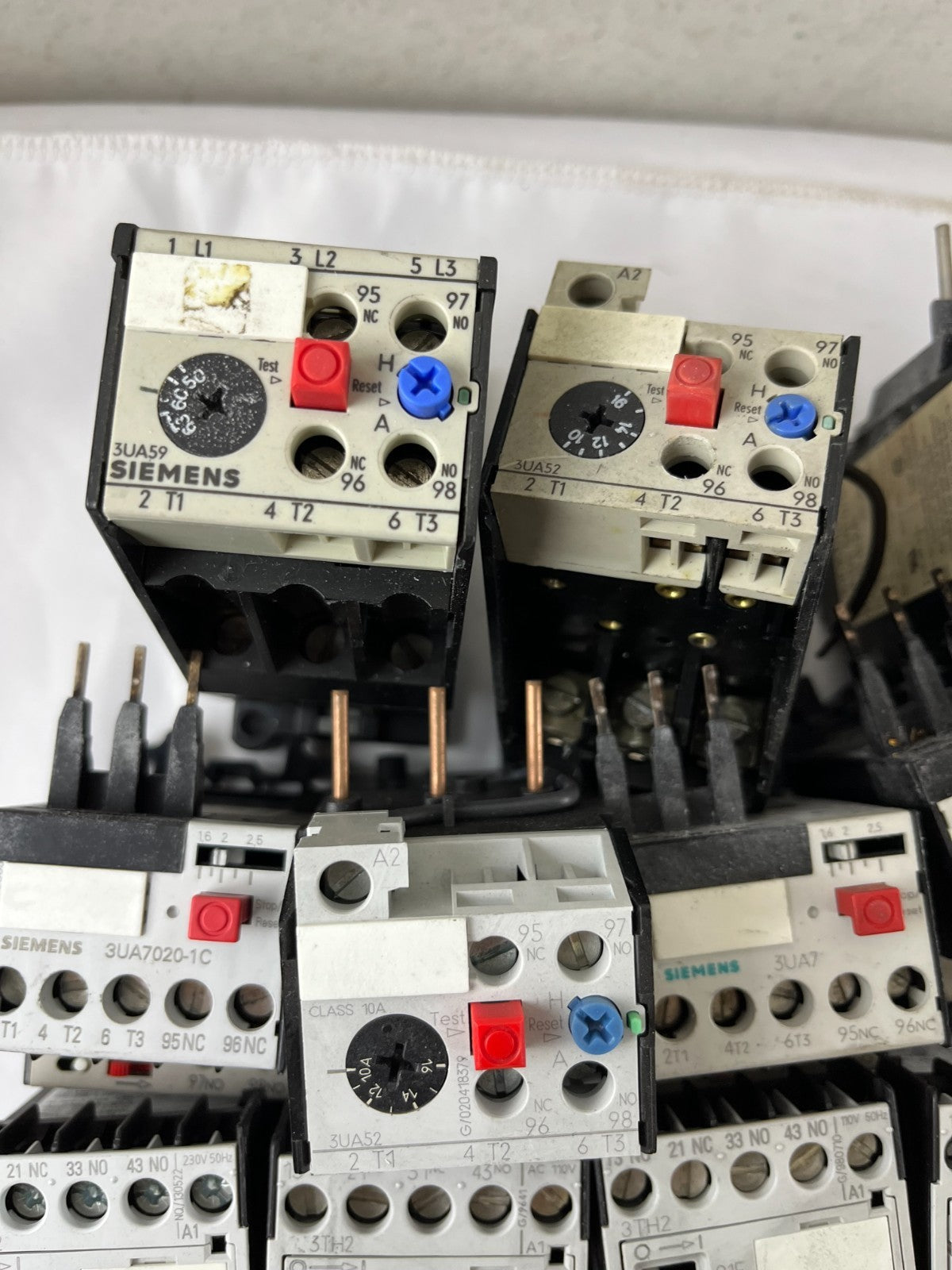 Siemens 3UA Series Thermal Overload Relay Mixed Lot Approx 30pcs Used Spares