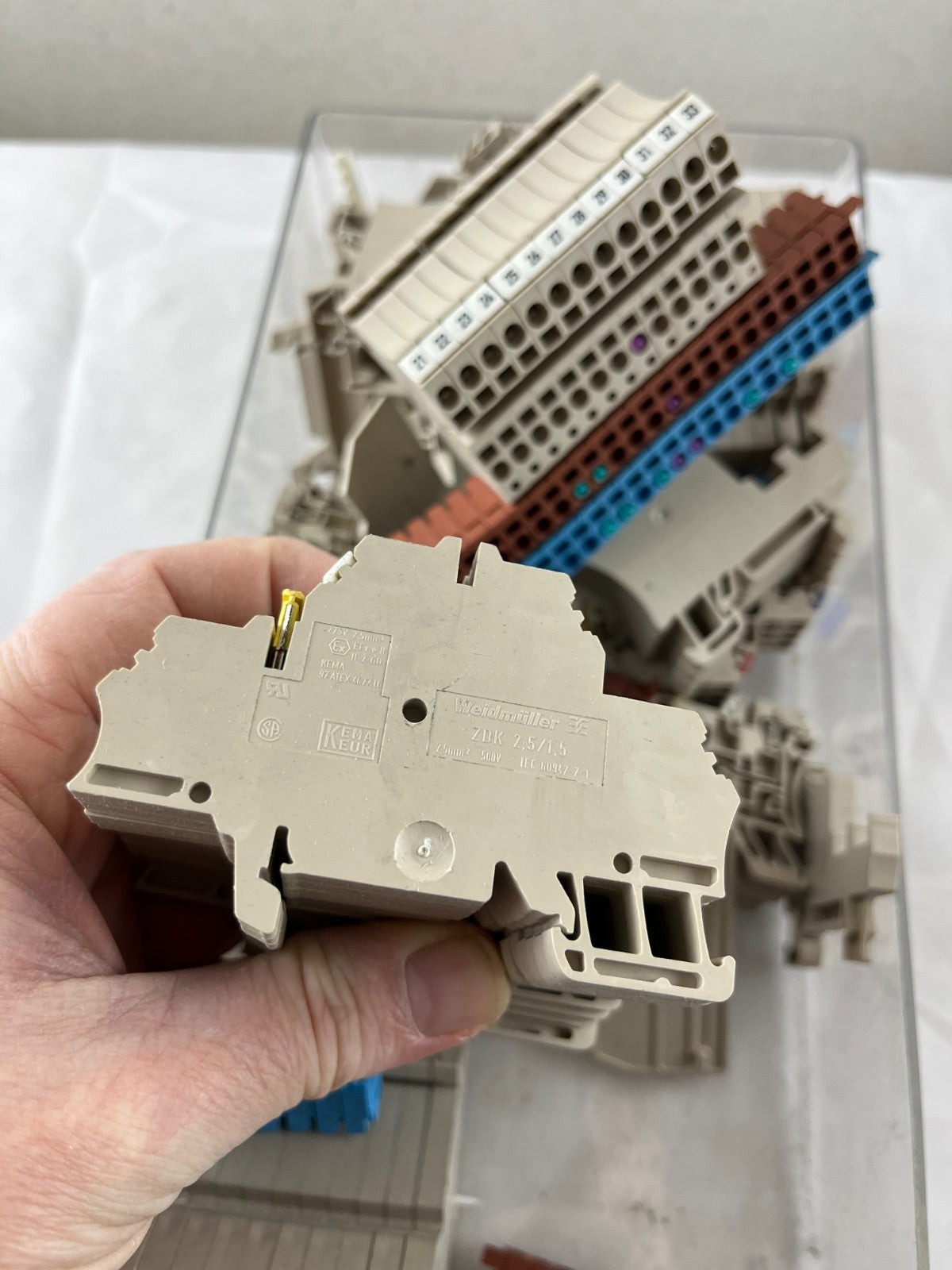 DIN Rail Terminal Block Lot Weidmuller ZDK 2.5 Used Working Industrial Mixed