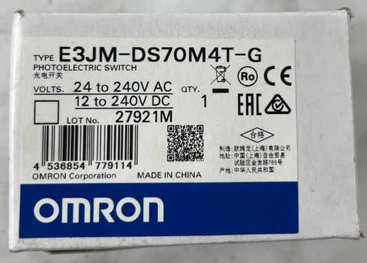 Omron E3JM-DS70M4T-G Photoelectric Switch 24-240VAC/DC New in Box