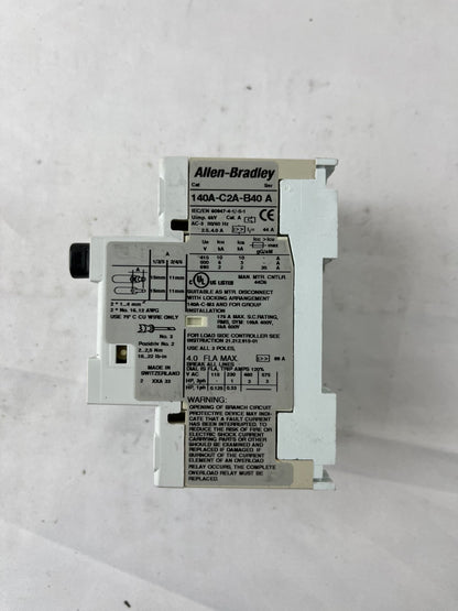 Allen‑Bradley 140A-C2A-B40 Manual Motor Starter 2.5–4.0A 3‑Pole Used Spare Part