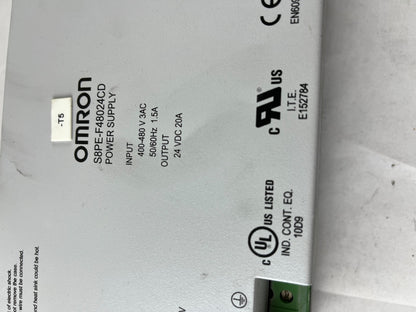 New Omron S8PE-F48024CD Power Supply 400–480V 3‑Phase 24V DC 20A 480W DIN Rail