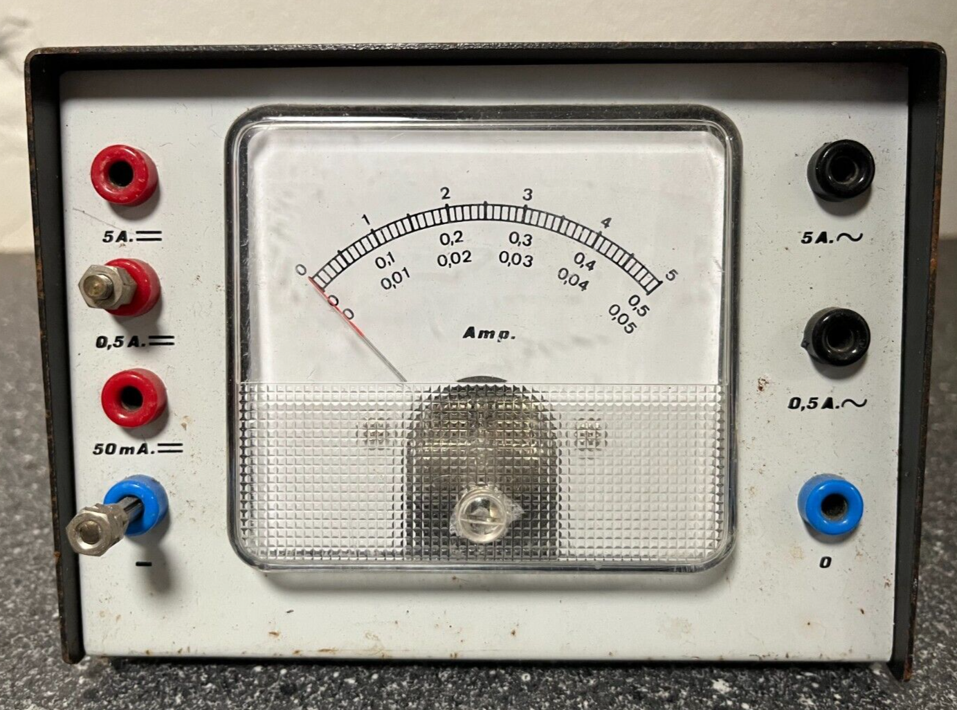 Vintage Analog Ammeter Lab/Educational Equipment from Randers Realskole Denmark