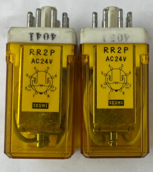 Omron RR2P AC24V Plug‑In Relay DPDT 8‑Pin – Lot of 2 Used Spare Units