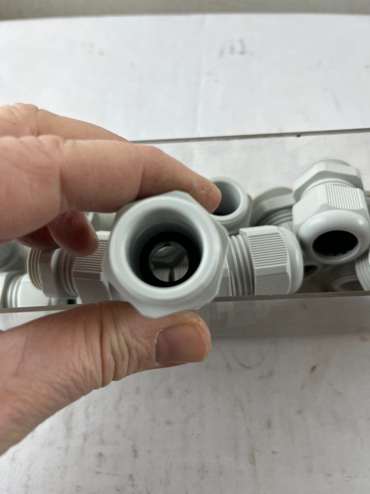M25x1.5 Cable Gland Bundle Grey Plastic IP Rated Used Lot Spare Parts