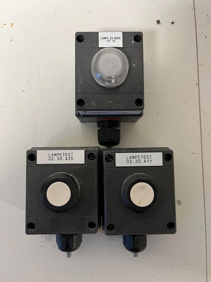 3x STAHL 8040/1180X-01L50SA05 Push Button Switches  - Used, Good Condition