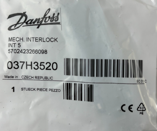 Danfoss INT 5 Mechanical Interlock 037H3520 for CI 5 Contactors New in Box