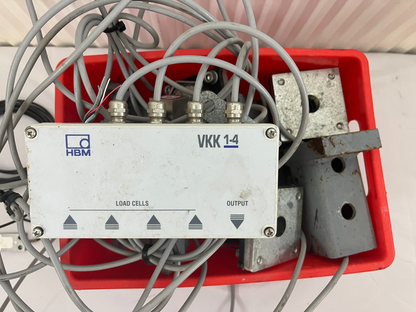 HBM VKK14 Junction Box + 4 Load Cells Set Weighing System 250kg 550kg Industrial