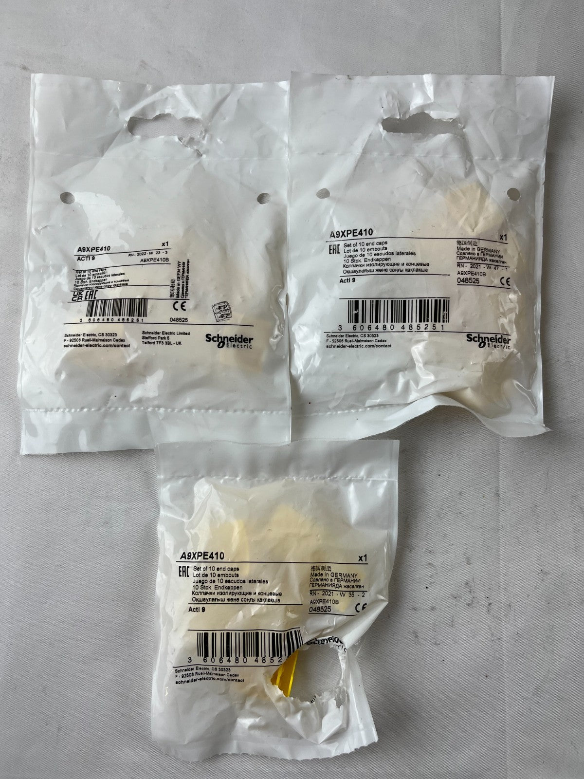 Schneider Electric A9XPE410 Acti 9 End Caps Lot of 25 New Unused Spare Part